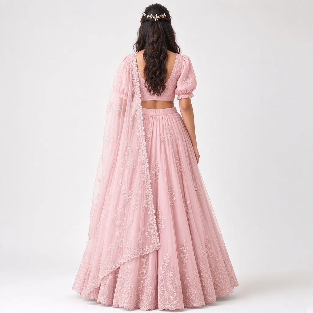 Mist Garden Pastel Embroidered Lehenga