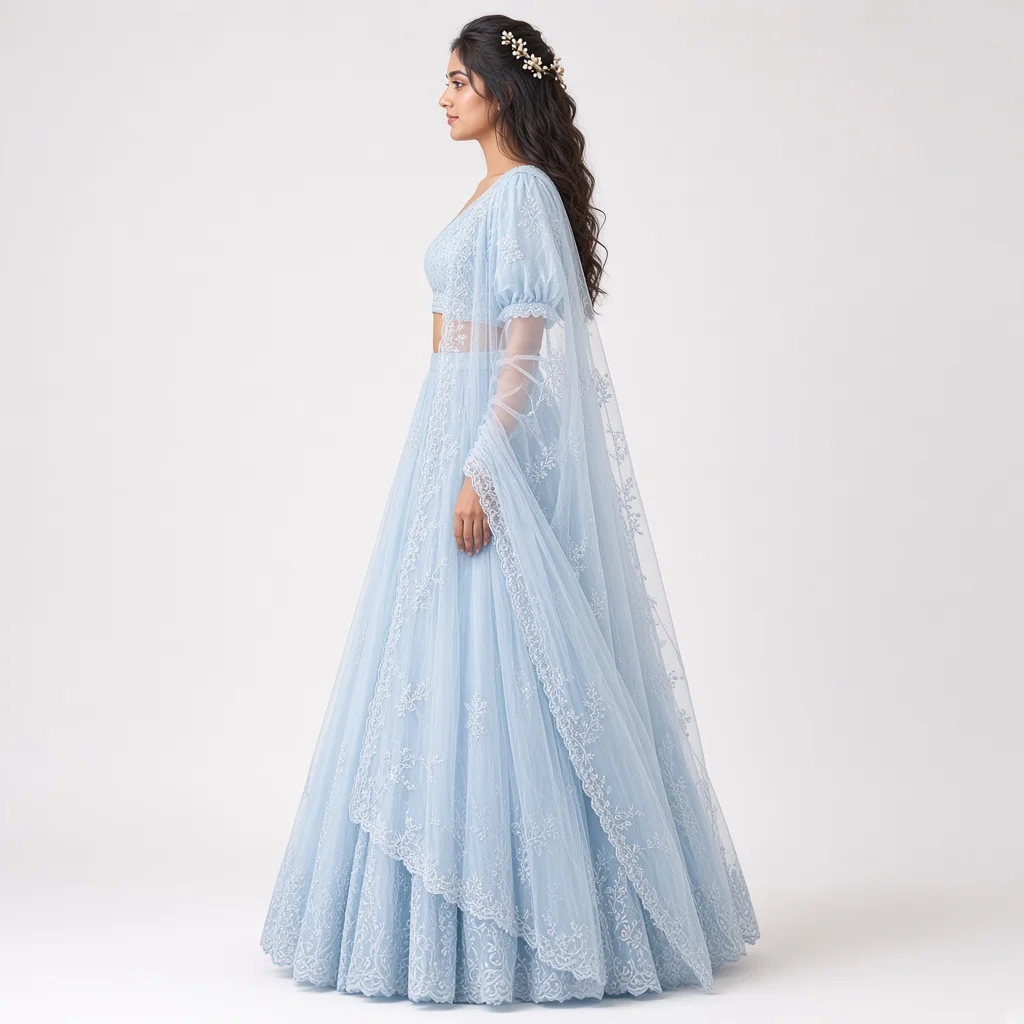 Mist Garden Pastel Embroidered Lehenga
