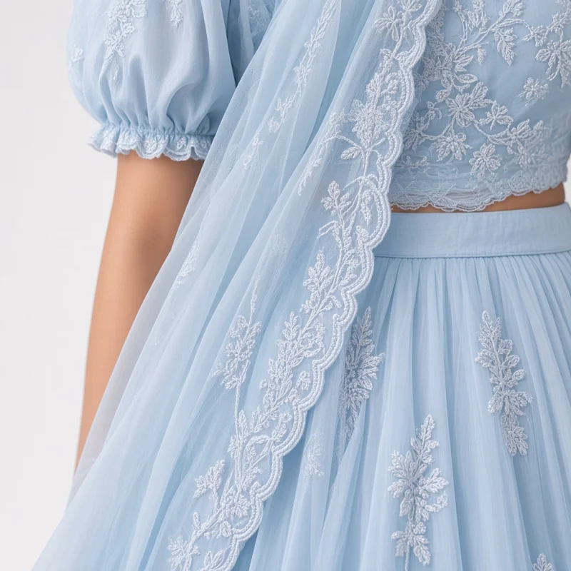 Mist Garden Pastel Embroidered Lehenga