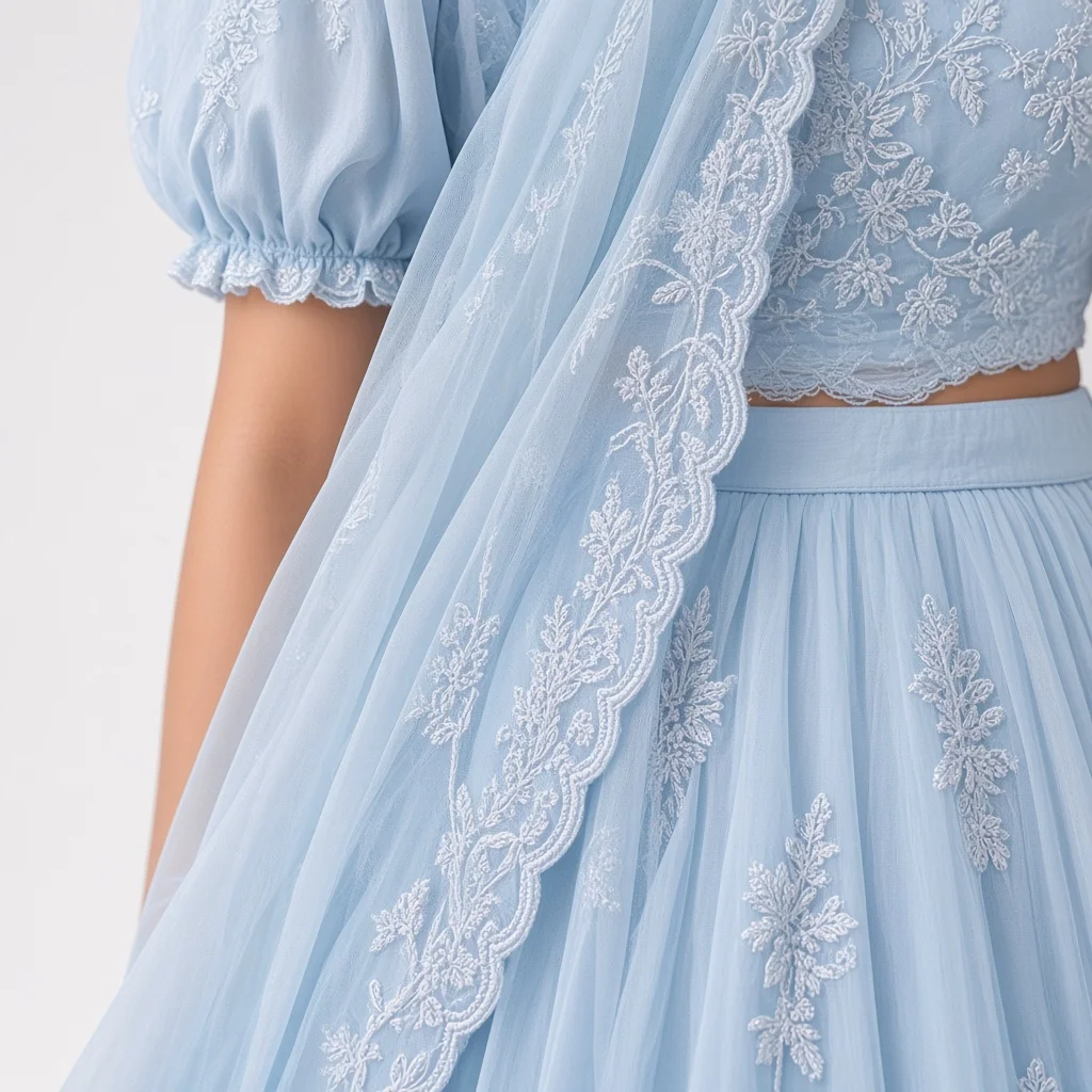 Mist Garden Pastel Embroidered Lehenga