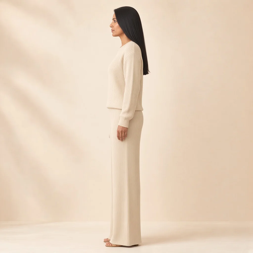 Mocha Ribbed Knit Co-ord Set