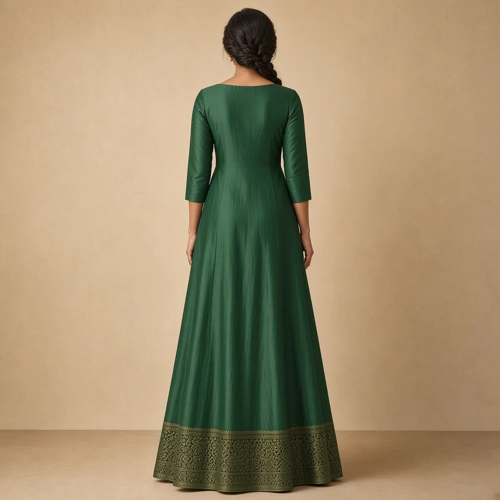 Mustard Festive Border Gown