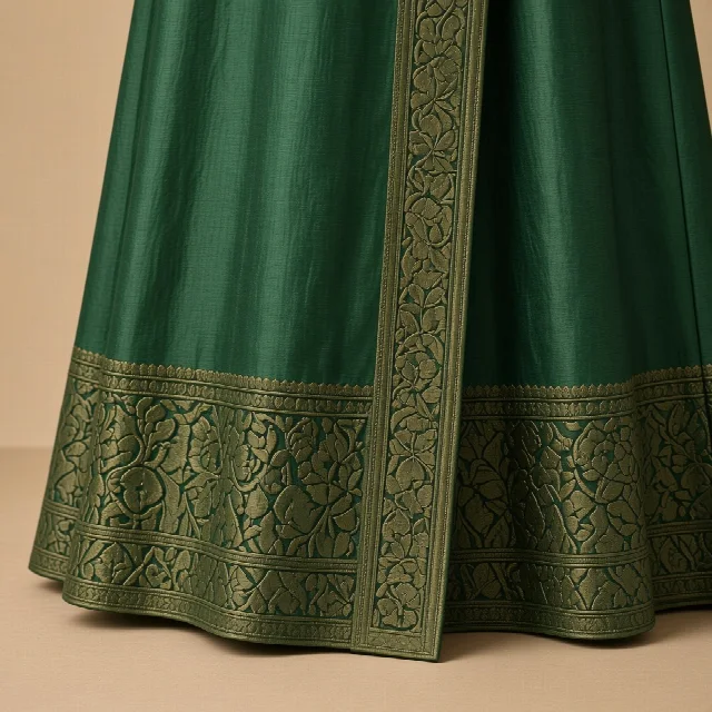 Mustard Festive Border Gown