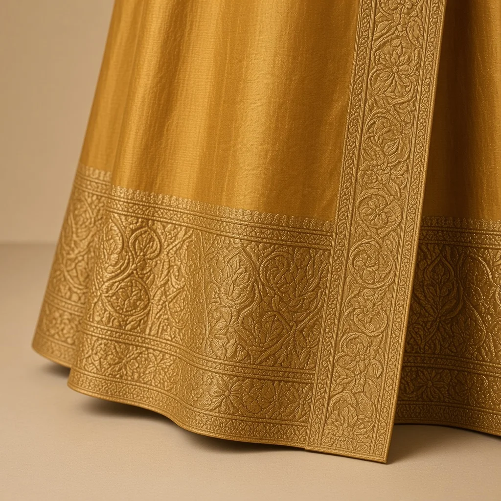 Mustard Festive Border Gown