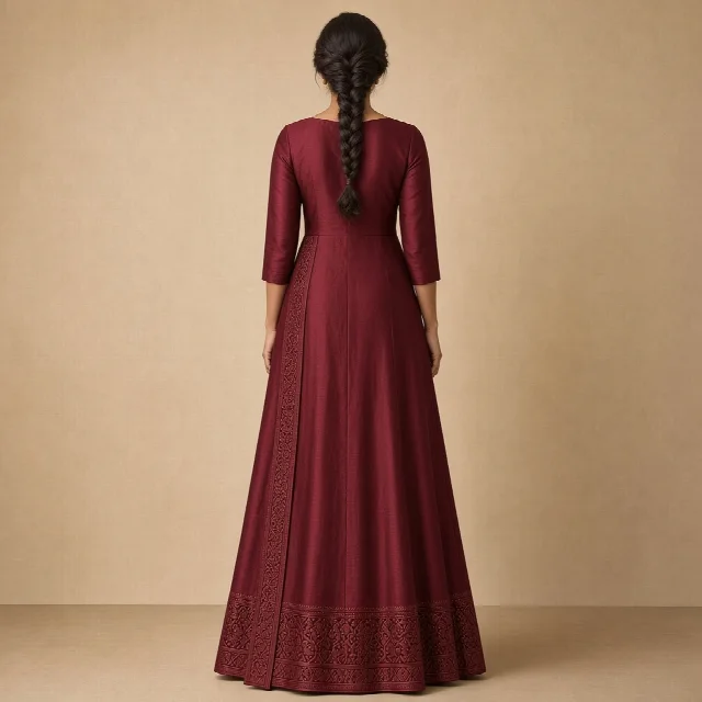 Mustard Festive Border Gown thumbnail