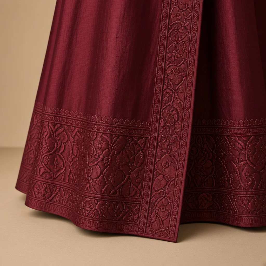 Mustard Festive Border Gown