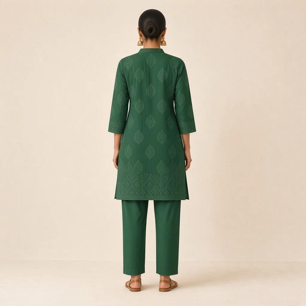 Mustard Kurta Trouser Co-ord Set