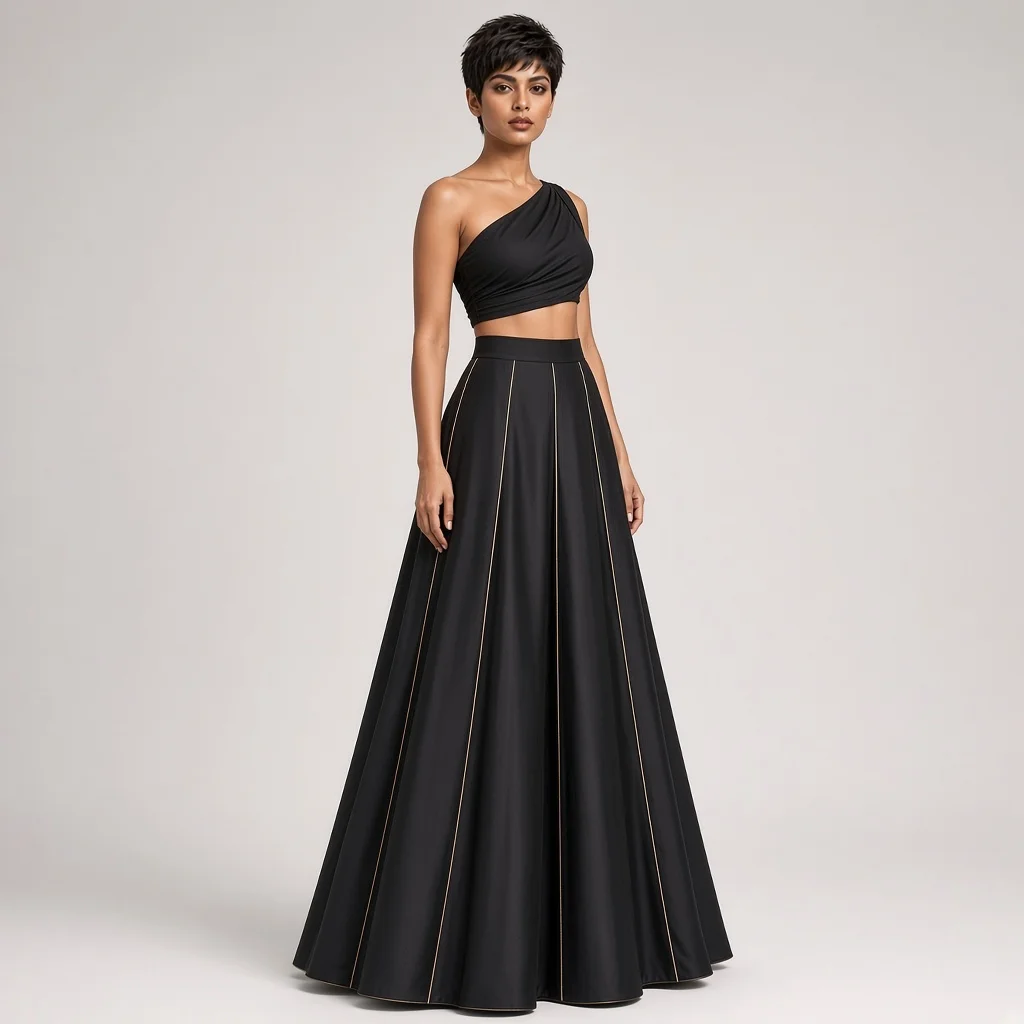 Nova Asymmetric Indo-Western Lehenga