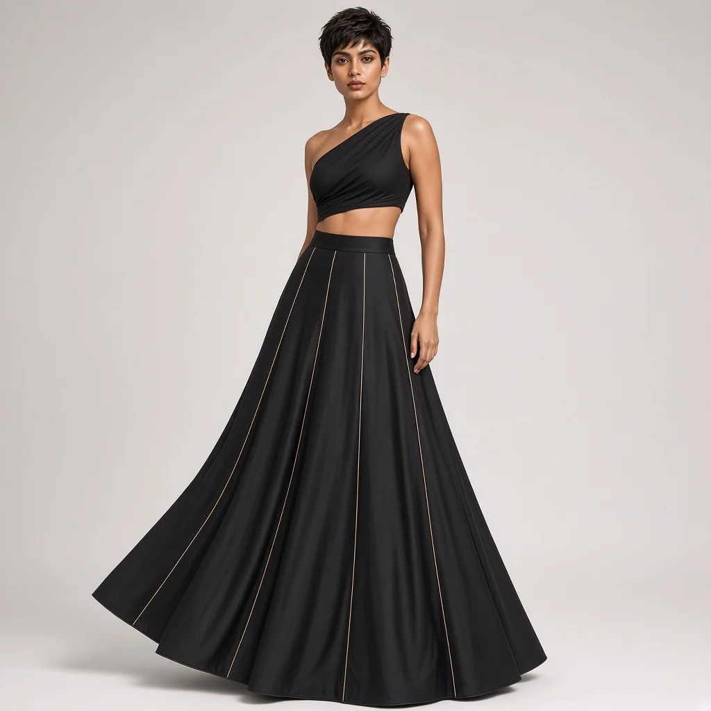 Nova Asymmetric Indo-Western Lehenga
