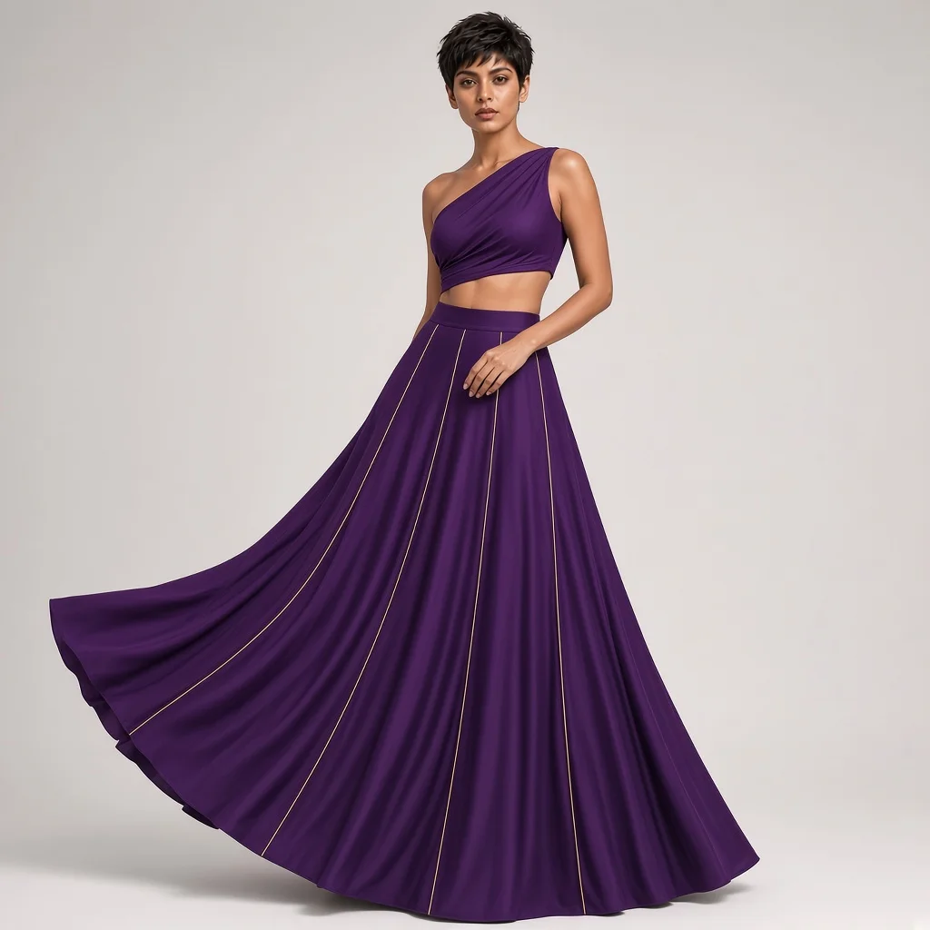Nova Asymmetric Indo-Western Lehenga