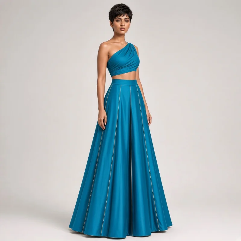 Nova Asymmetric Indo-Western Lehenga thumbnail