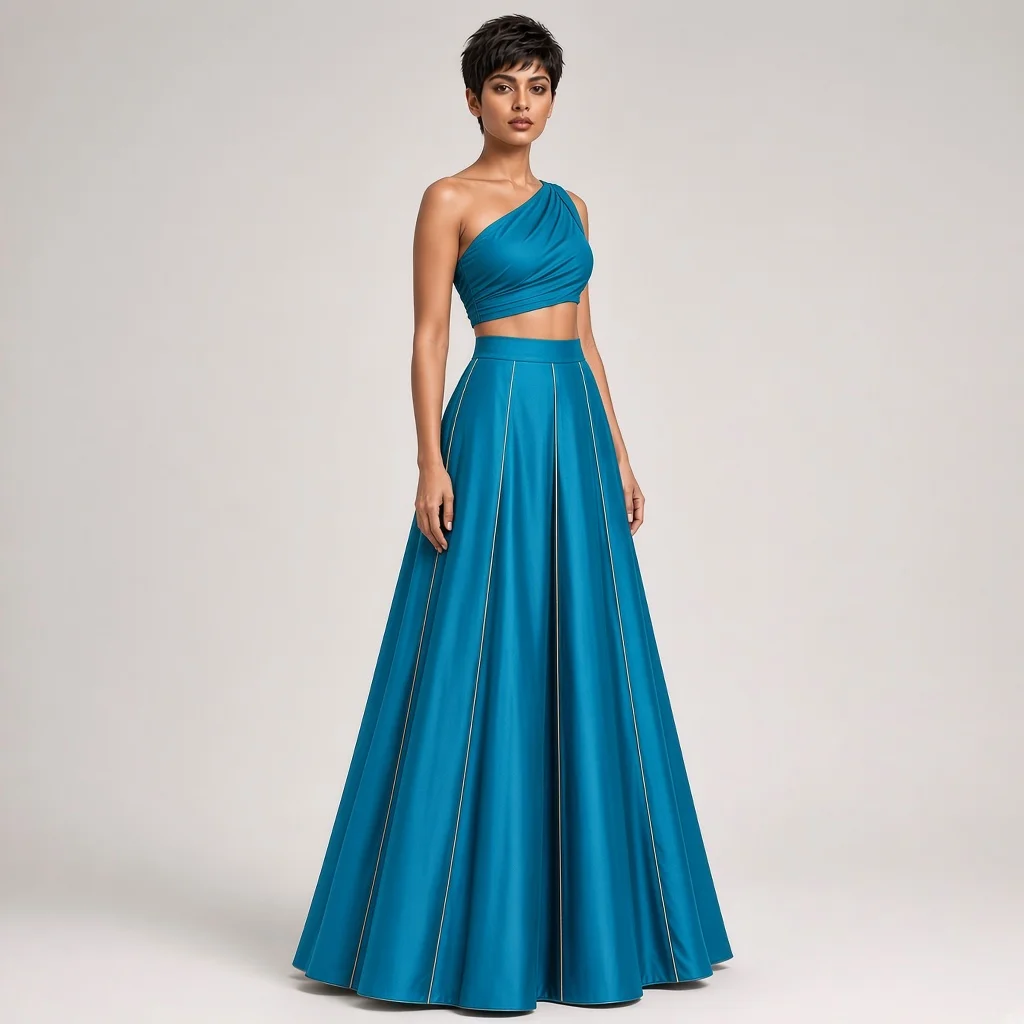 Nova Asymmetric Indo-Western Lehenga