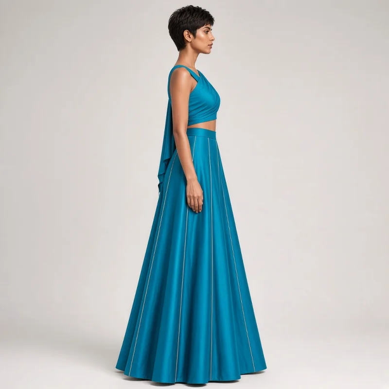 Nova Asymmetric Indo-Western Lehenga thumbnail