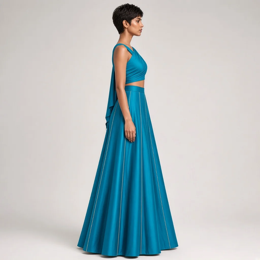 Nova Asymmetric Indo-Western Lehenga