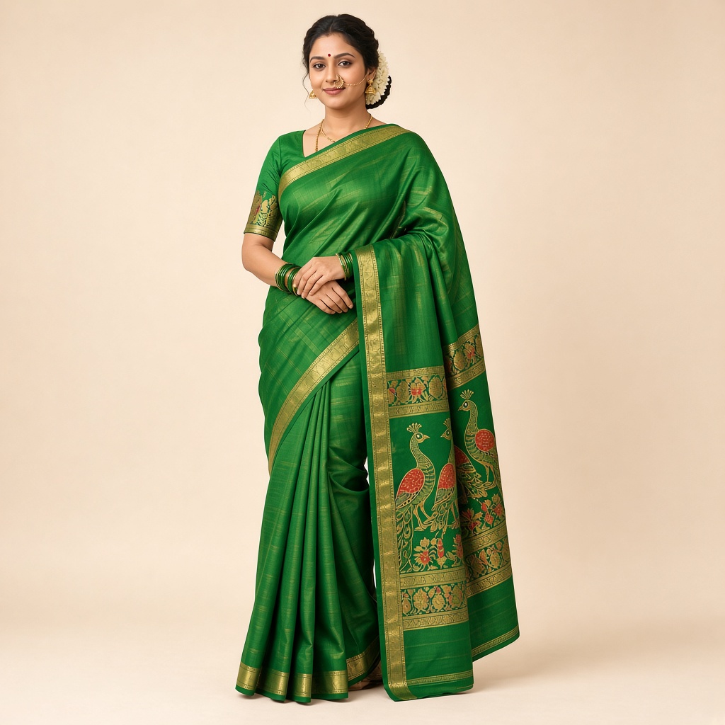 Paithani Peacock Pallu Saree
