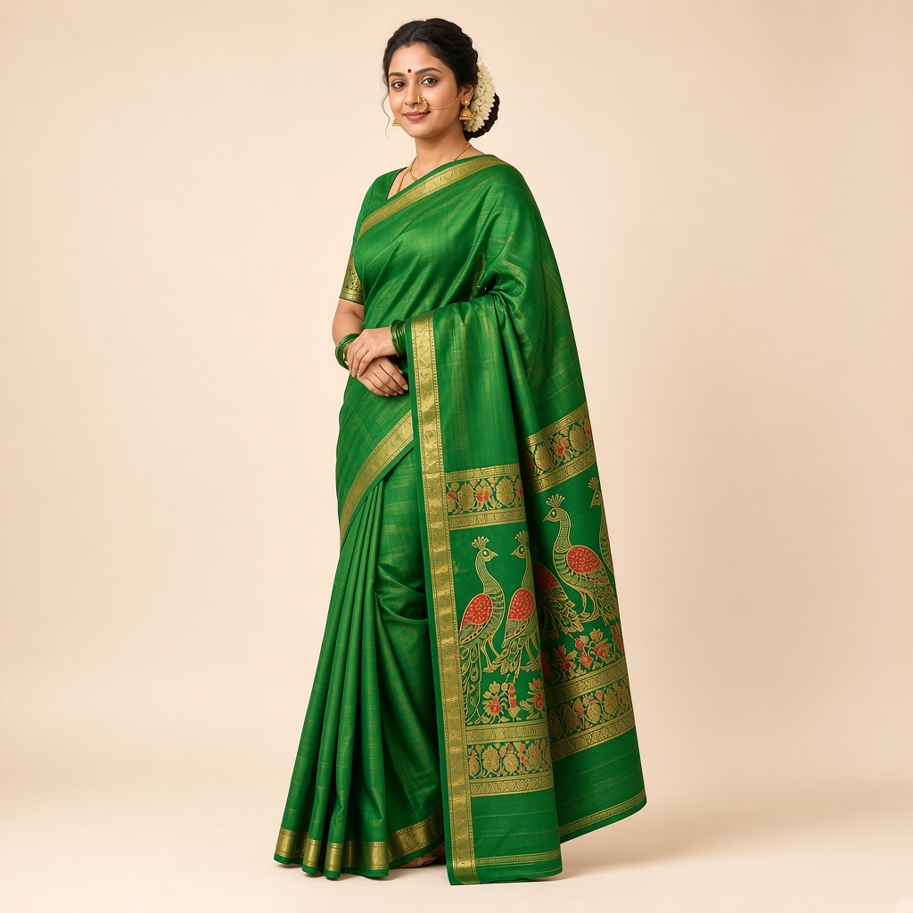 Paithani Peacock Pallu Saree
