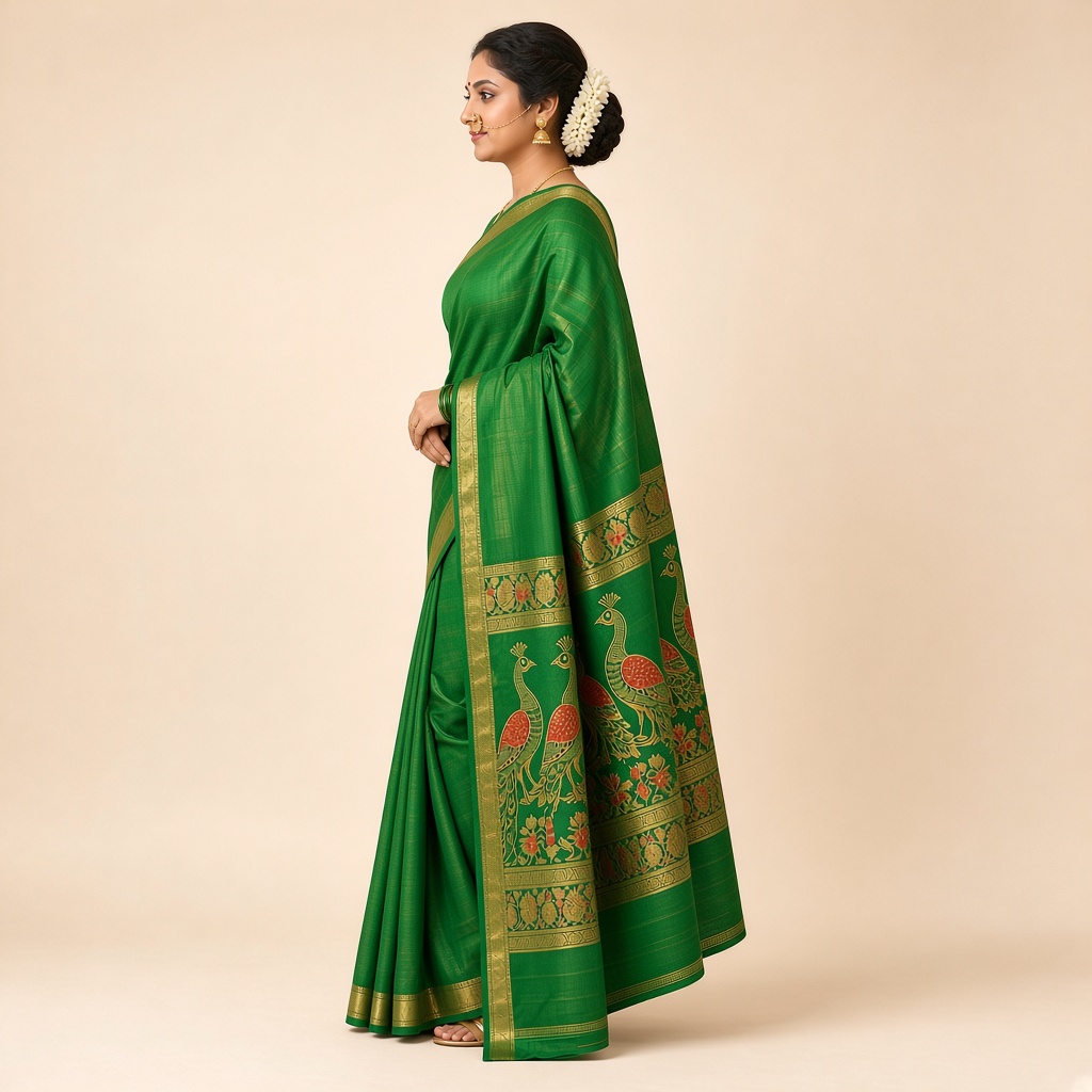 Paithani Peacock Pallu Saree