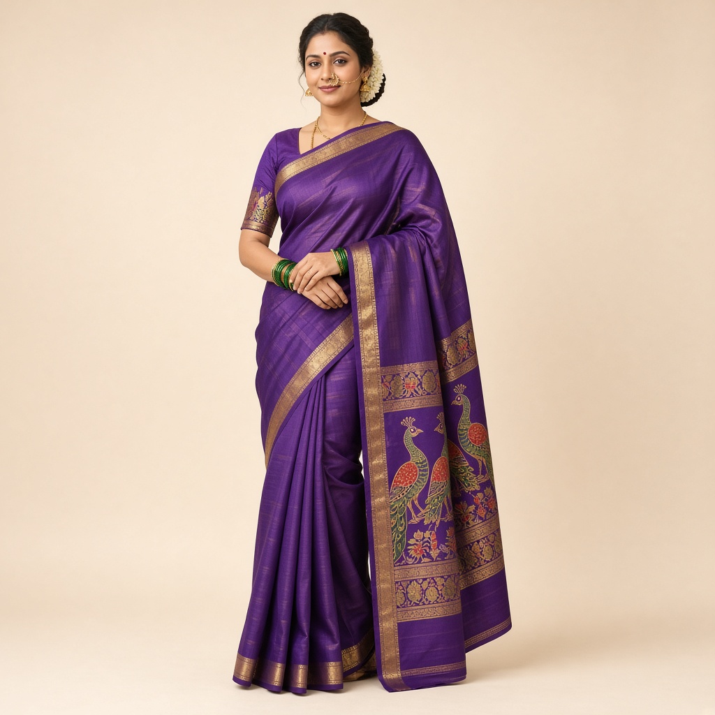 Paithani Peacock Pallu Saree