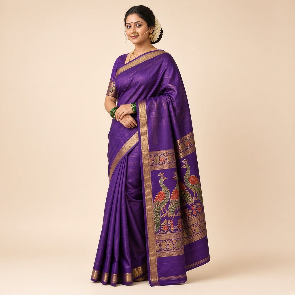 Paithani Peacock Pallu Saree