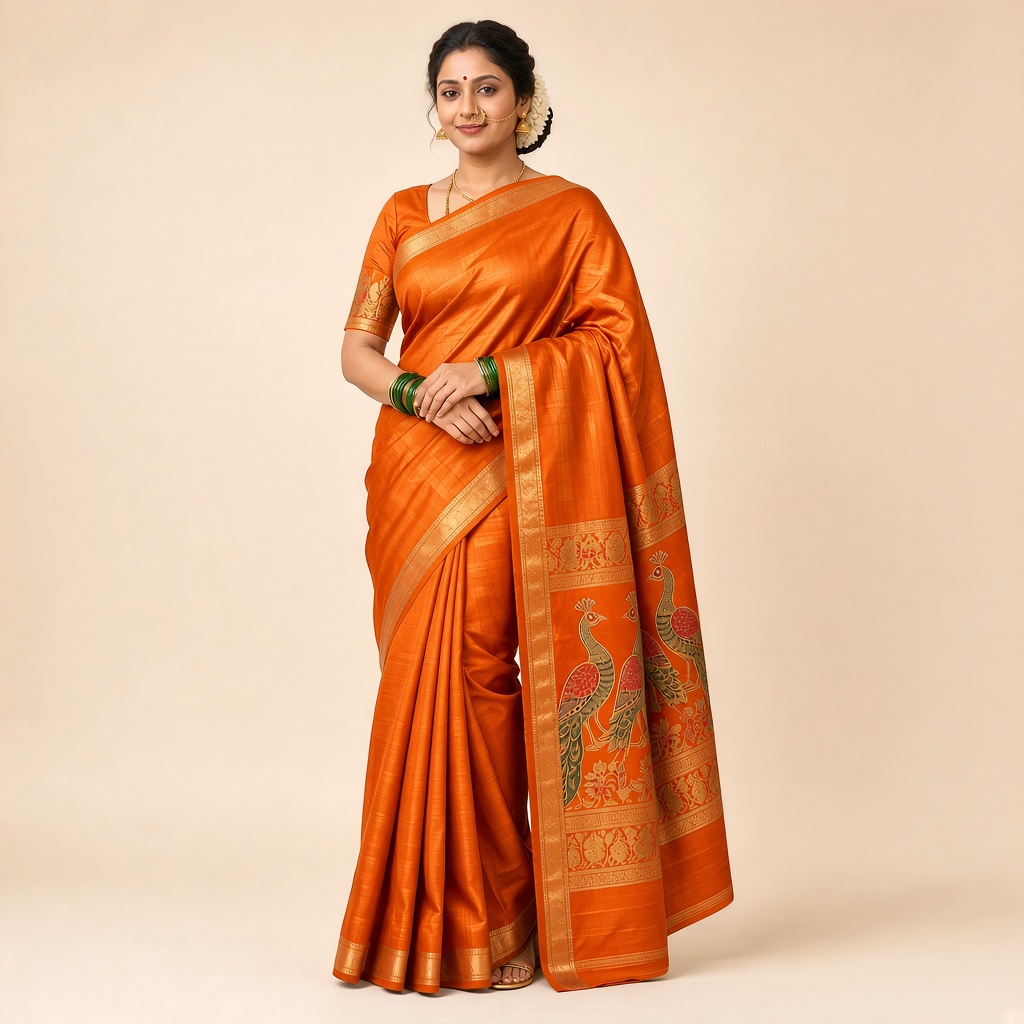 Paithani Peacock Pallu Saree