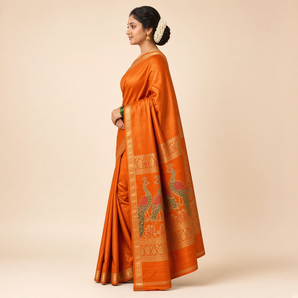 Paithani Peacock Pallu Saree