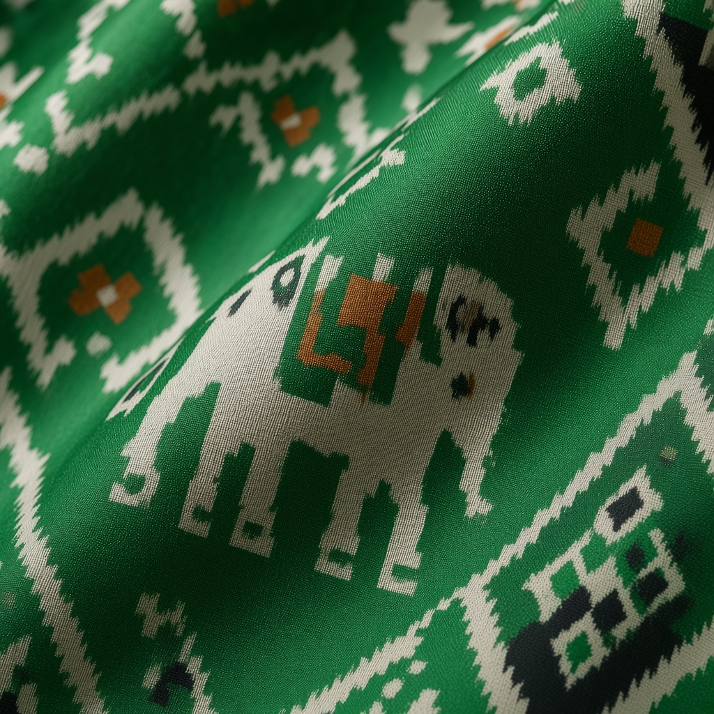 Patola Geometric Ikat Saree