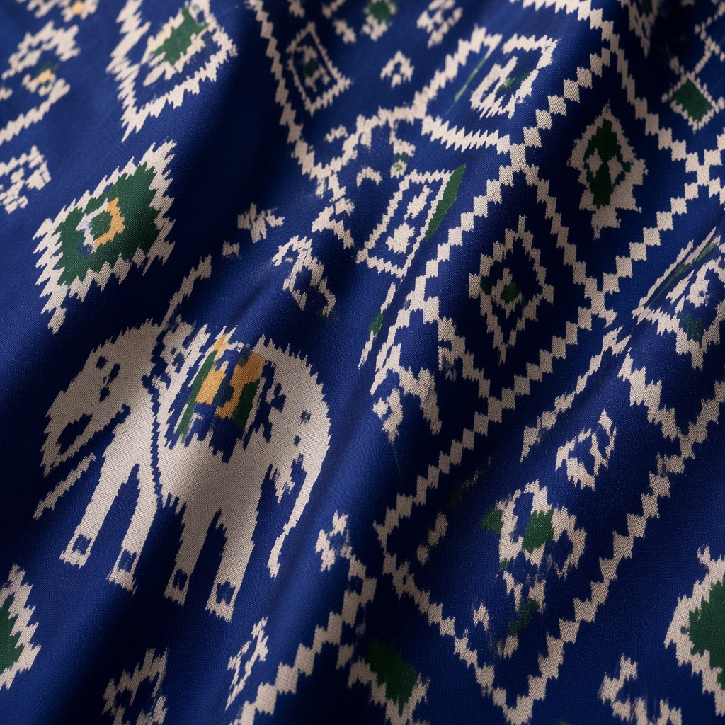 Patola Geometric Ikat Saree