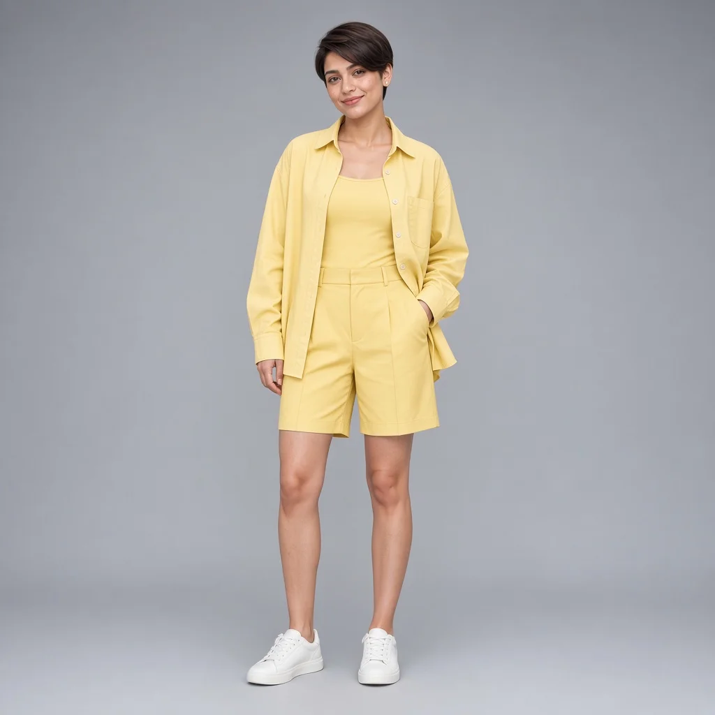 Powder Blue Shirt and Shorts Co-ord Set