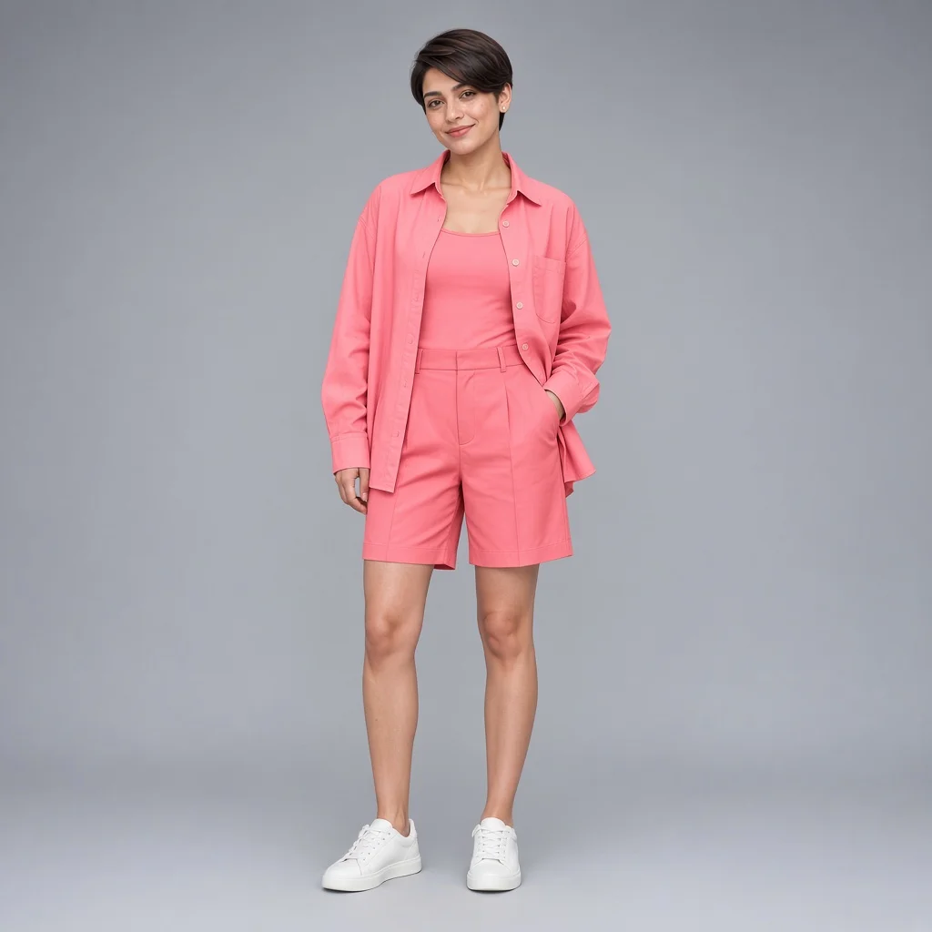 Powder Blue Shirt and Shorts Co-ord Set