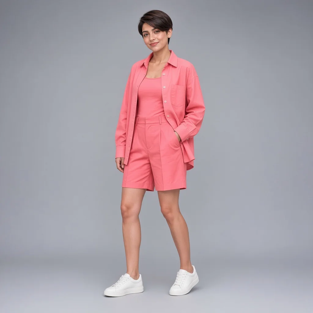Powder Blue Shirt and Shorts Co-ord Set