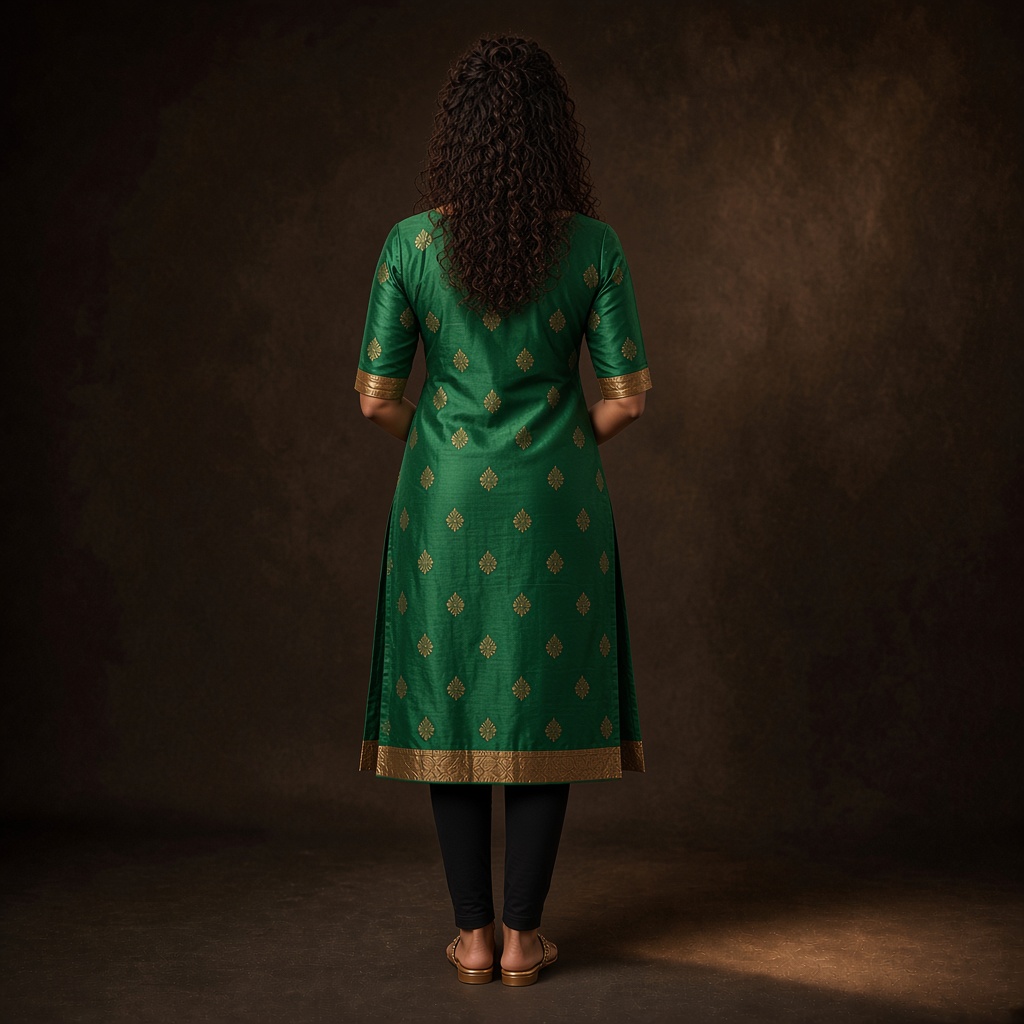 Red Silk Festive Kurti