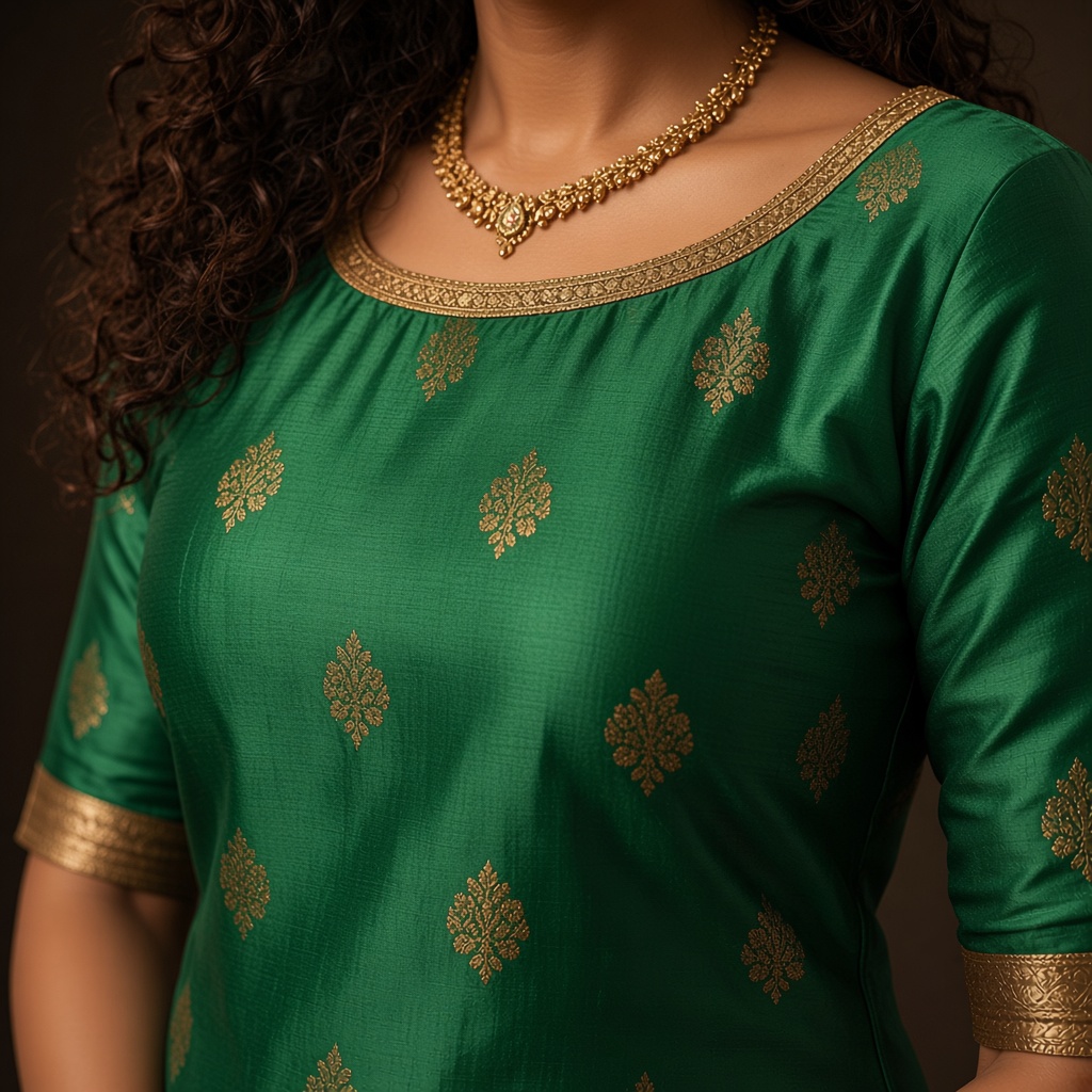 Red Silk Festive Kurti