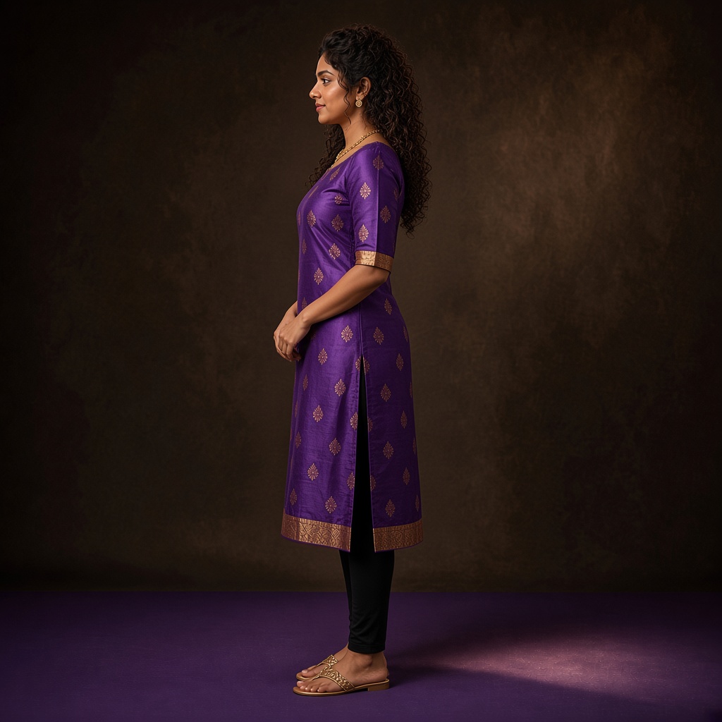 Red Silk Festive Kurti