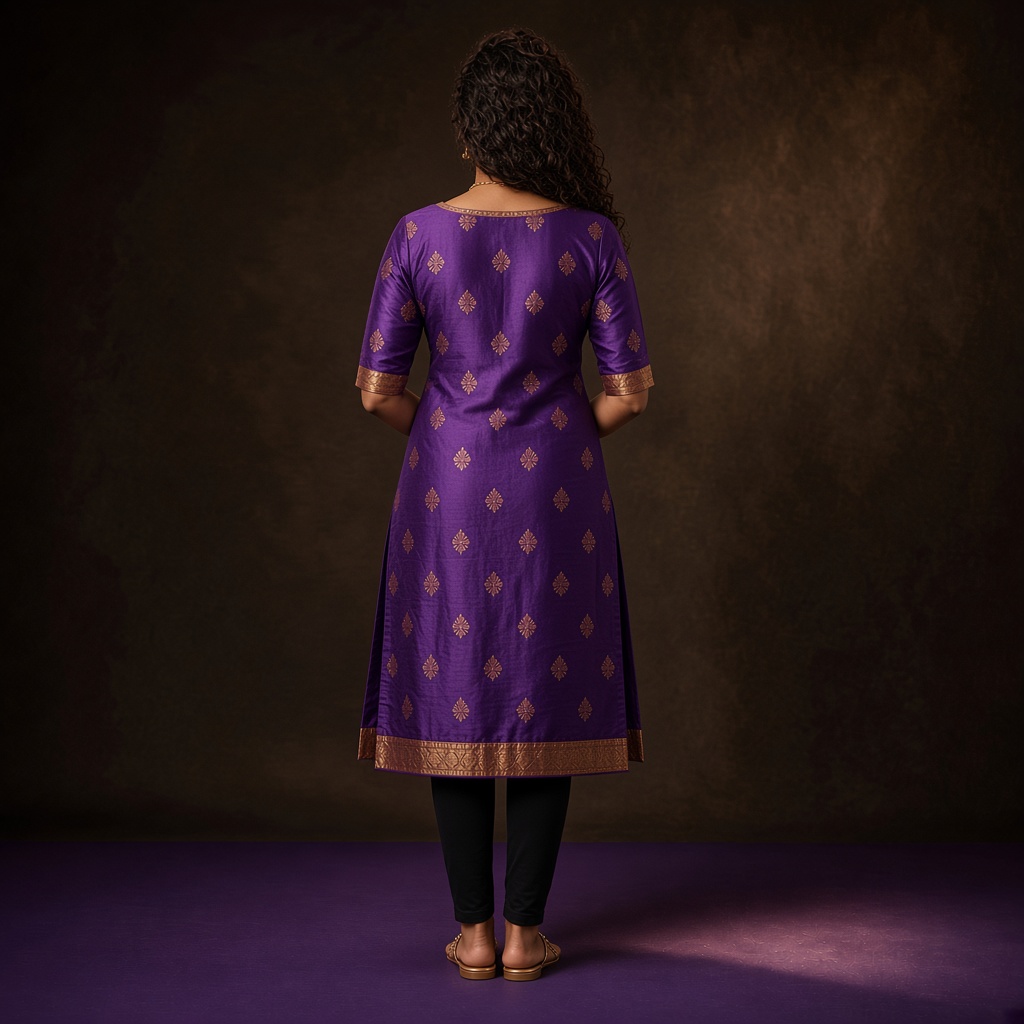 Red Silk Festive Kurti