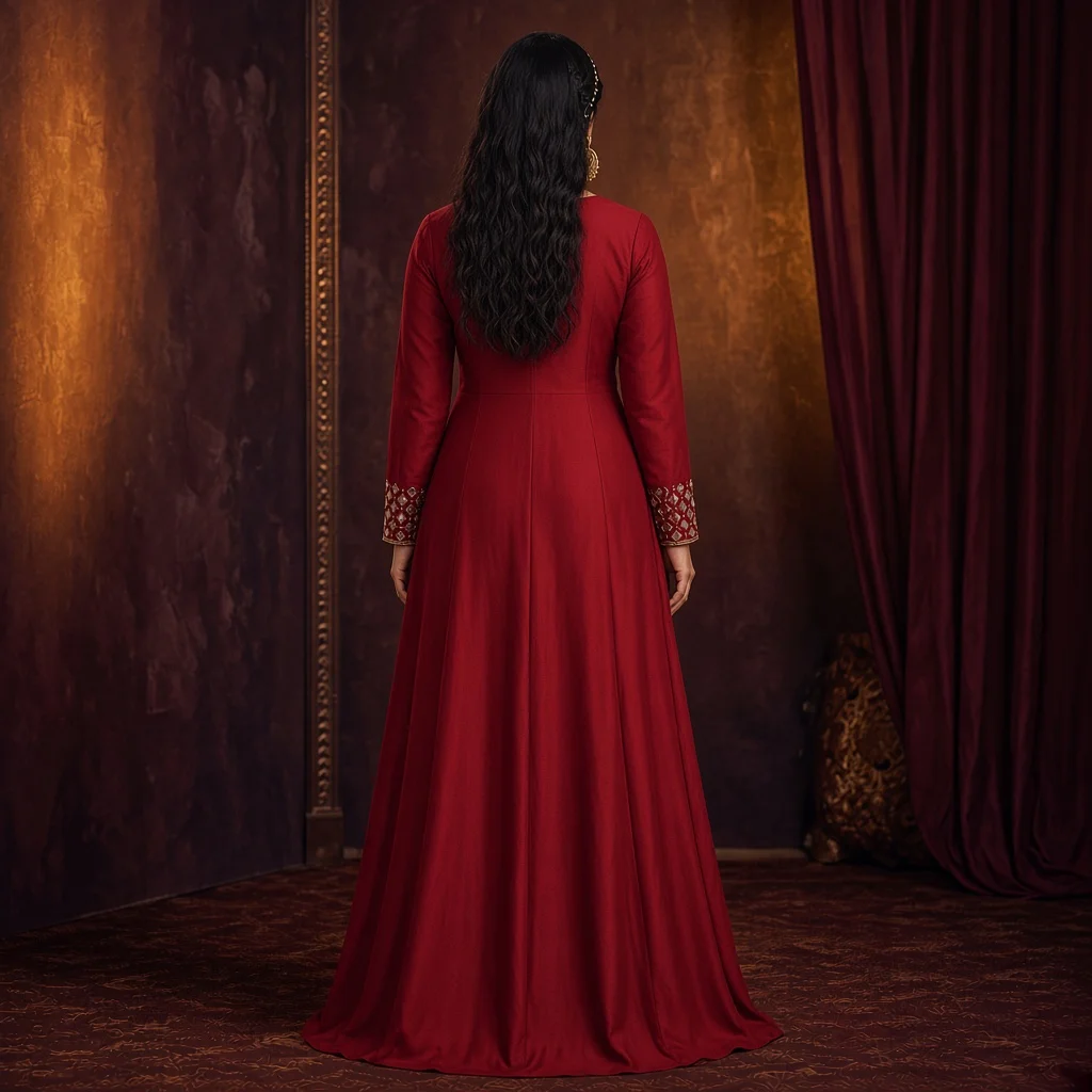 Royal Blue Mirror-Work Gown