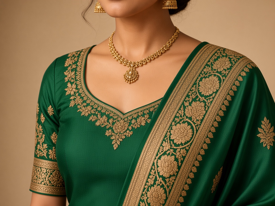 Royal Floral Embroidered Designer Saree