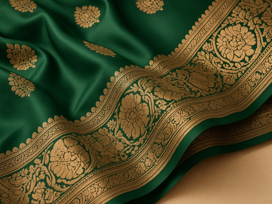 Royal Floral Embroidered Designer Saree