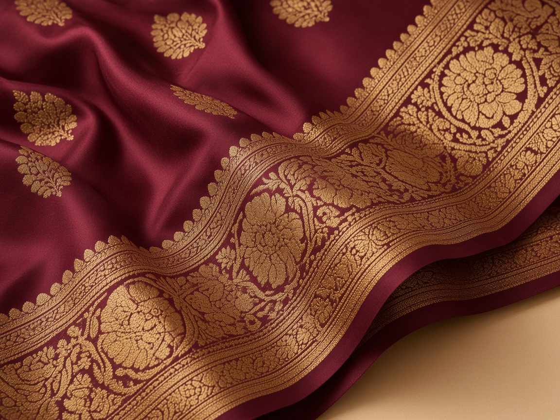 Royal Floral Embroidered Designer Saree