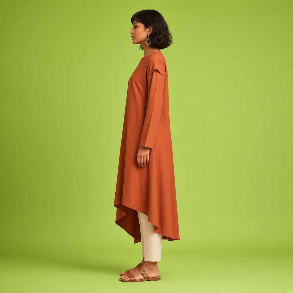 Terracotta Asymmetric Kurti