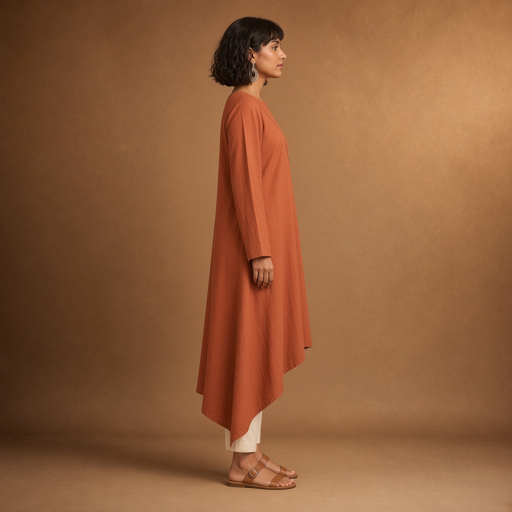 Terracotta Asymmetric Kurti