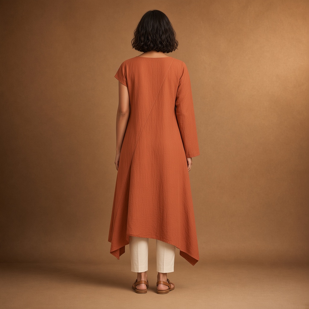 Terracotta Asymmetric Kurti