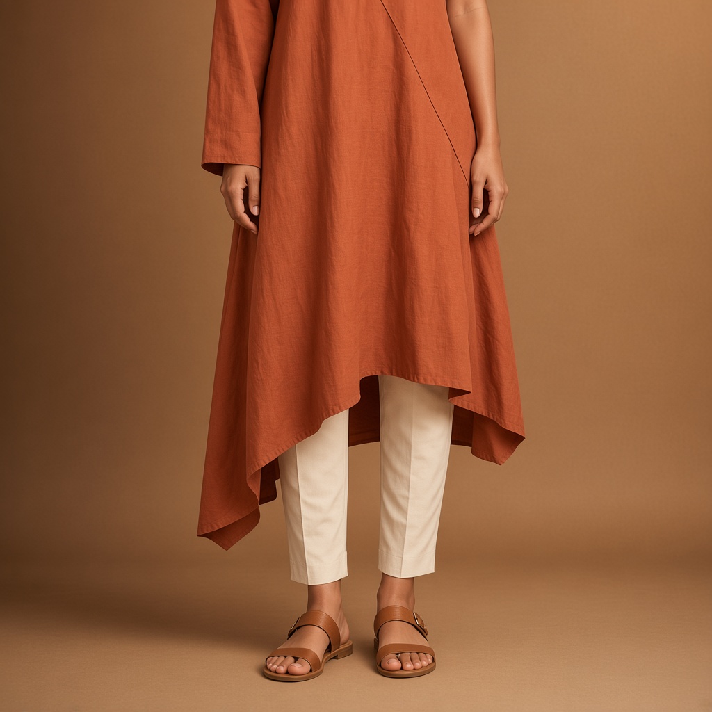 Terracotta Asymmetric Kurti