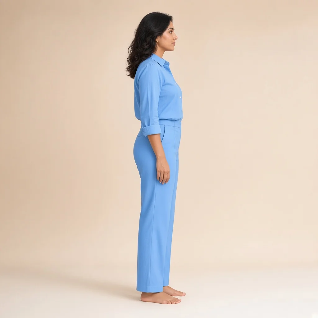 White Cotton Shirt and Straight Pants Co-ord Set