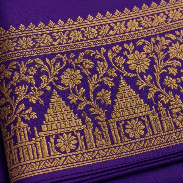 Wine Embroidered Dress Material thumbnail
