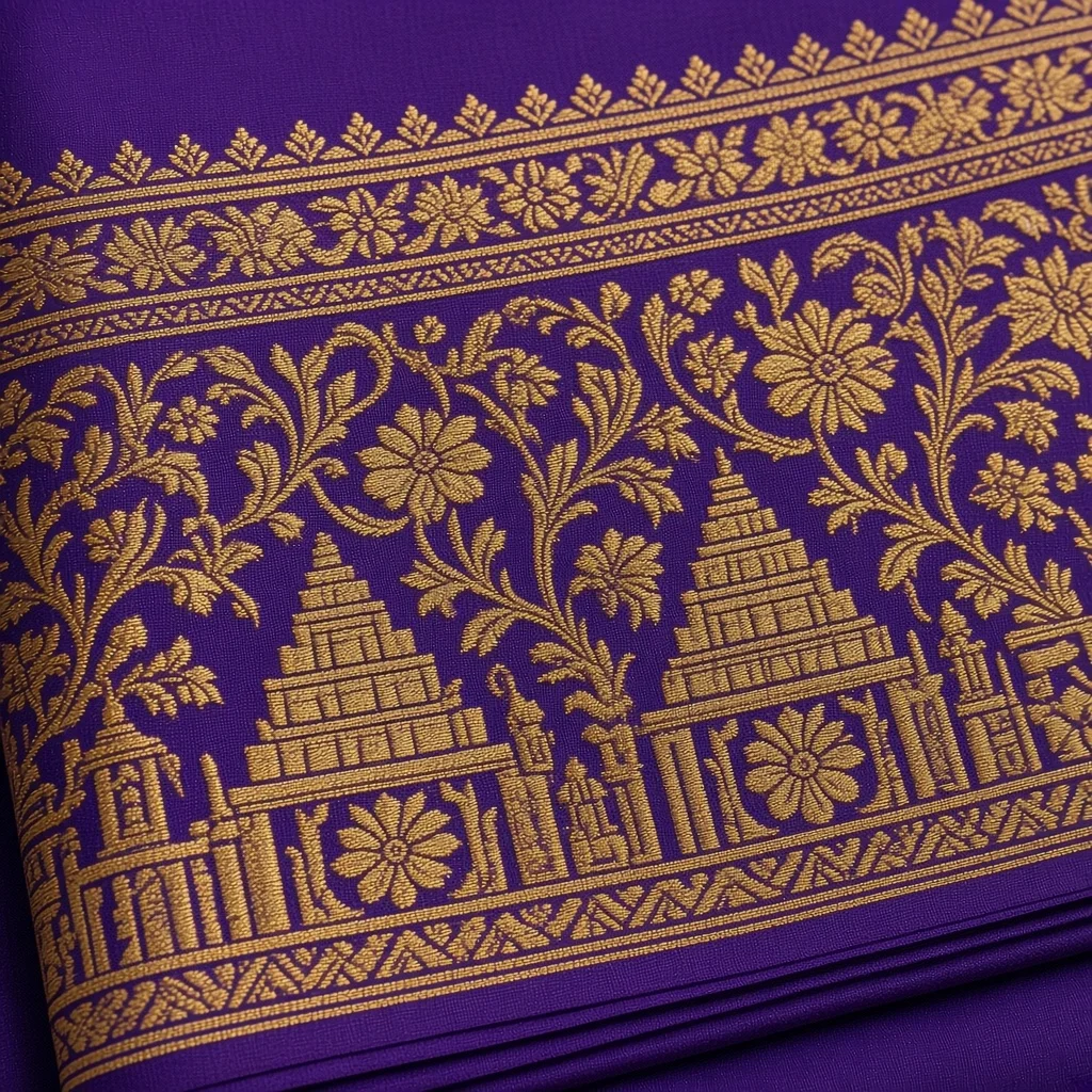 Wine Embroidered Dress Material