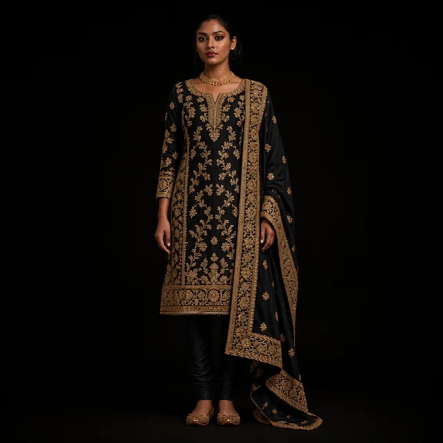 Wine Zari Party Salwar Suit
