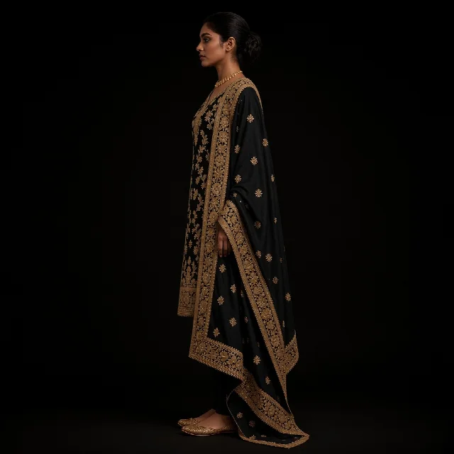 Wine Zari Party Salwar Suit