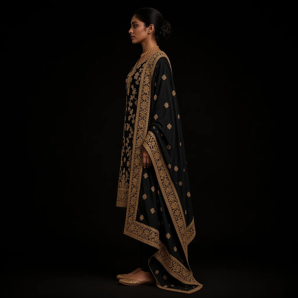 Wine Zari Party Salwar Suit