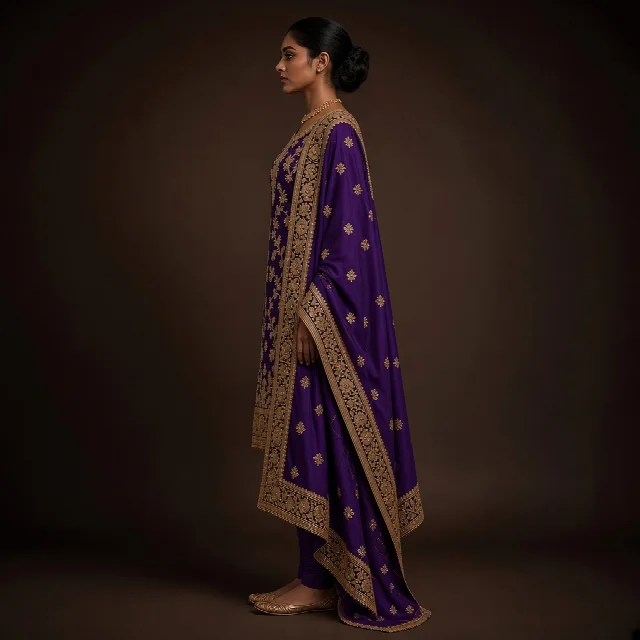 Wine Zari Party Salwar Suit thumbnail